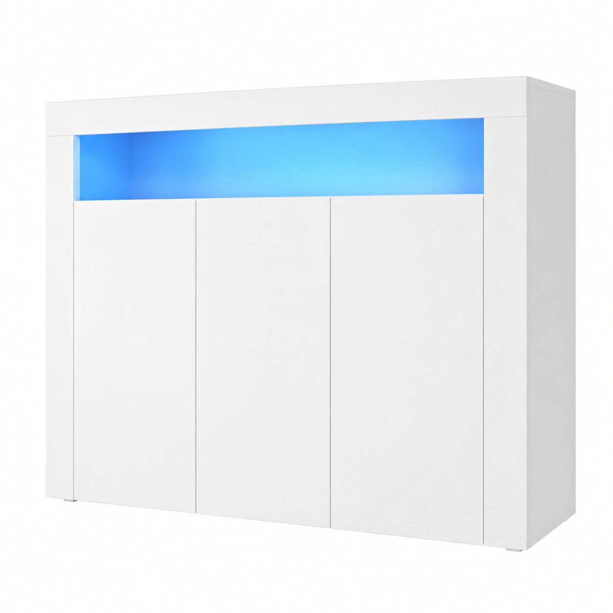 Kommode – 116 cm, mit LED-Beleuchtung, mit mehreren Türen