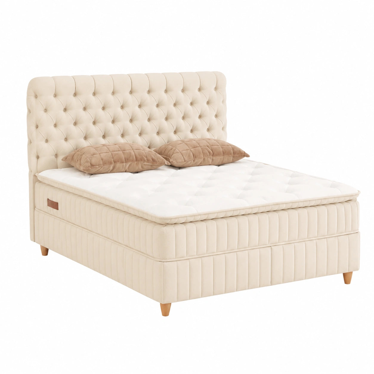Boxspringbett – 180 × 200 cm, gepolstert, mit Stauraum