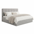 Boxspringbett – 200 × 200 cm, gepolstert, mit Stauraum, aus Samt
