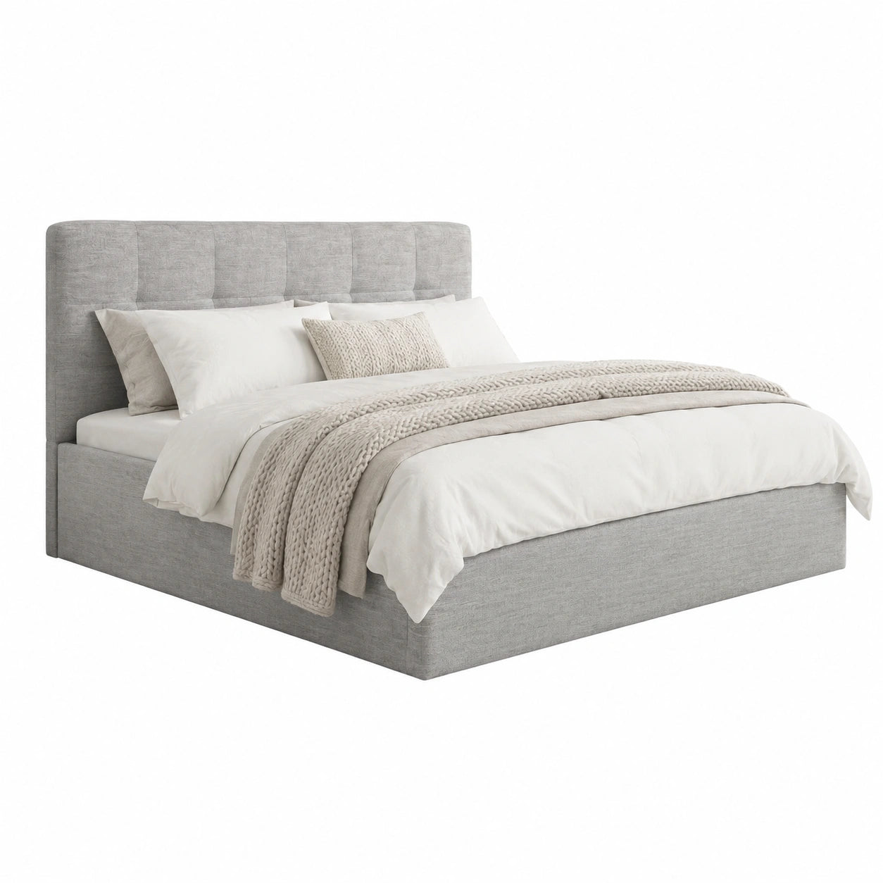 Boxspringbett – 200 × 200 cm, gepolstert, mit Stauraum, aus Samt