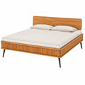 Bettgestell – 80 × 190 cm, aus Massivholz und Eichenholz