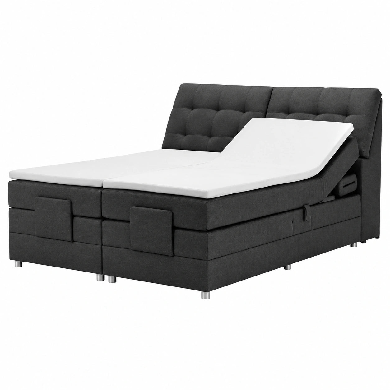 Boxspringbett – 180 × 200 cm, Anthrazit