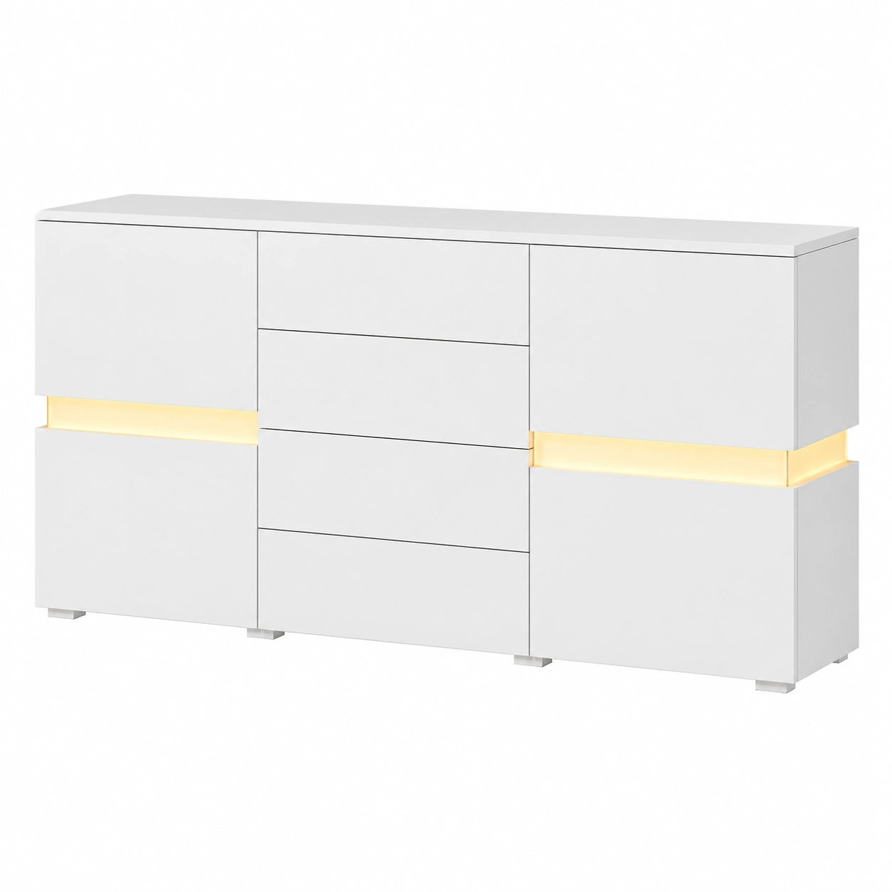 Schrank – moderner Stil, mit LED-Beleuchtung, mit Schubladen, mit mehreren Türen, für Wohnzimmer