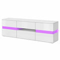 Tisch – 177 cm, mit LED-Beleuchtung, mit Schubladen, mit mehreren Türen, für Wohnzimmer