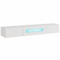 TV-Schrank – 200 × 26 × 20 cm, mit LED-Beleuchtung, hängend, für Wohnzimmer
