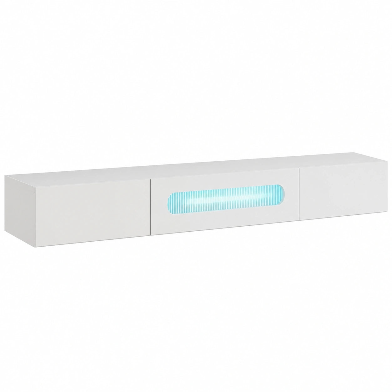 TV-Schrank – 200 × 26 × 20 cm, mit LED-Beleuchtung, hängend, für Wohnzimmer