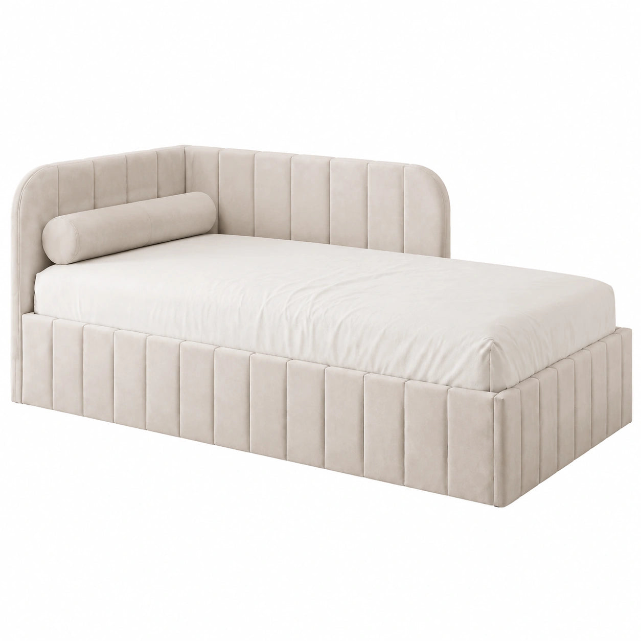 Bett – 120 × 200 cm, Beige