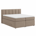 Boxspringbett – 200 × 200 cm, Beige